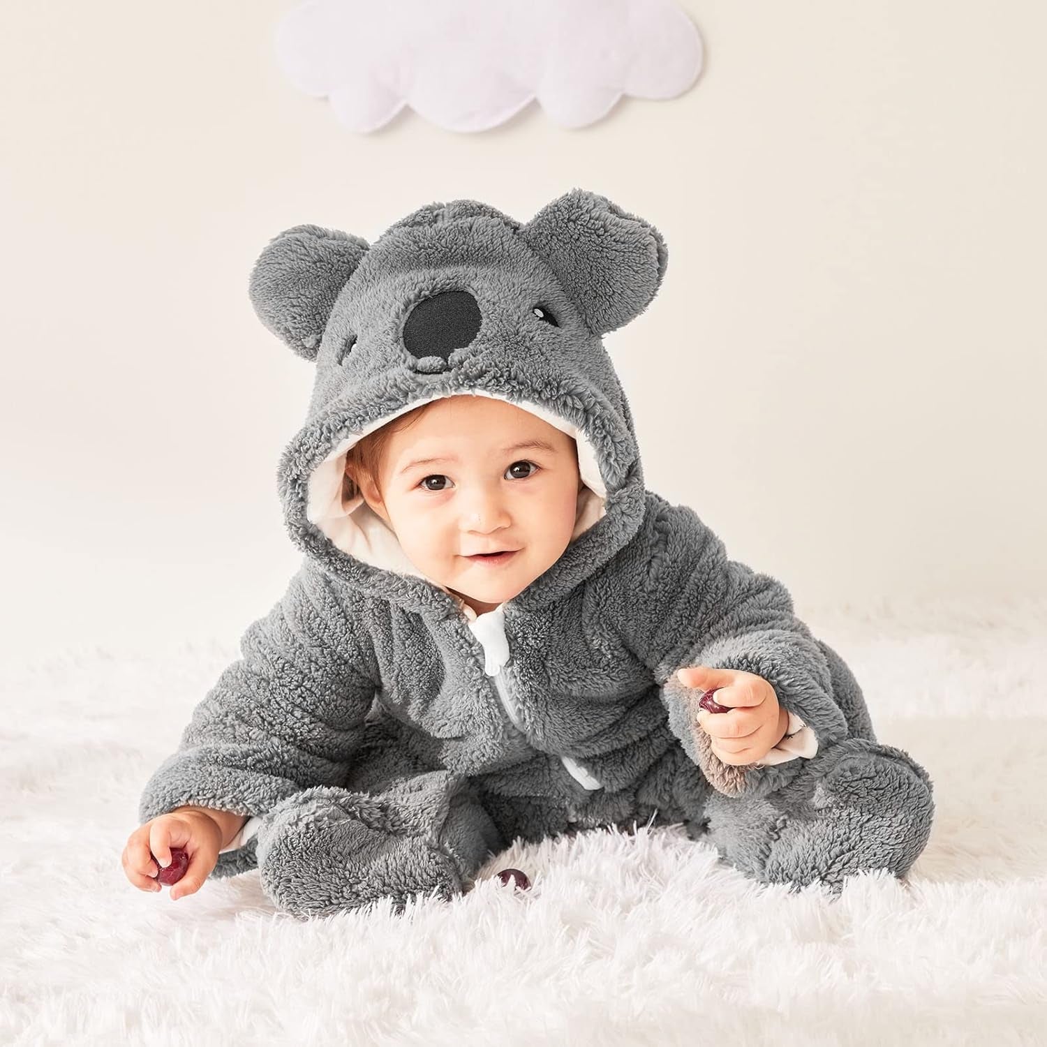 Unisex Baby Pramsuit Thick Winter Jumpsuit Warm Cotton Robe Snowsuit for Infant Boys Girls 0-24 Months