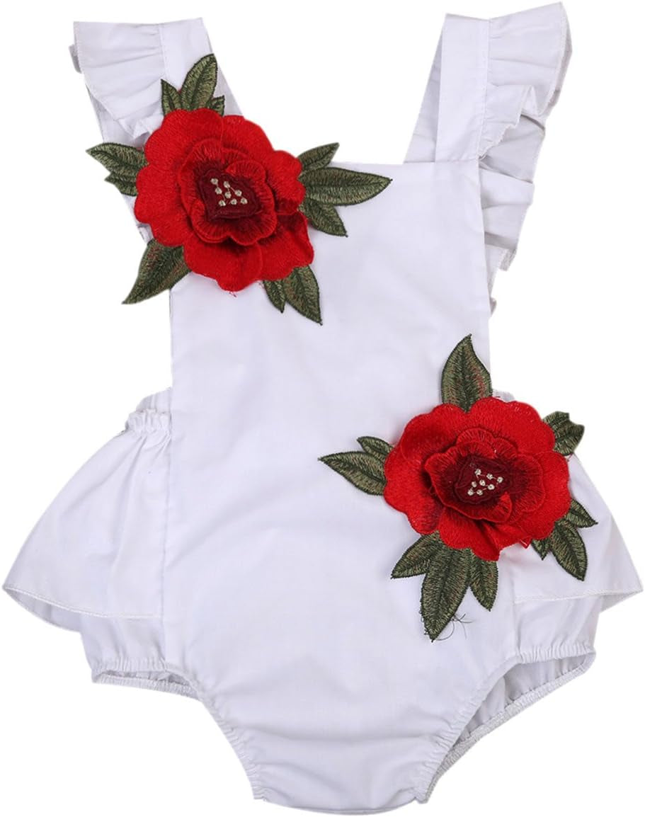 Baby Girls Jumpsuit Newborn Infant Kids Floral Clothes Summer Romper Bodysuit Sundress Outfits