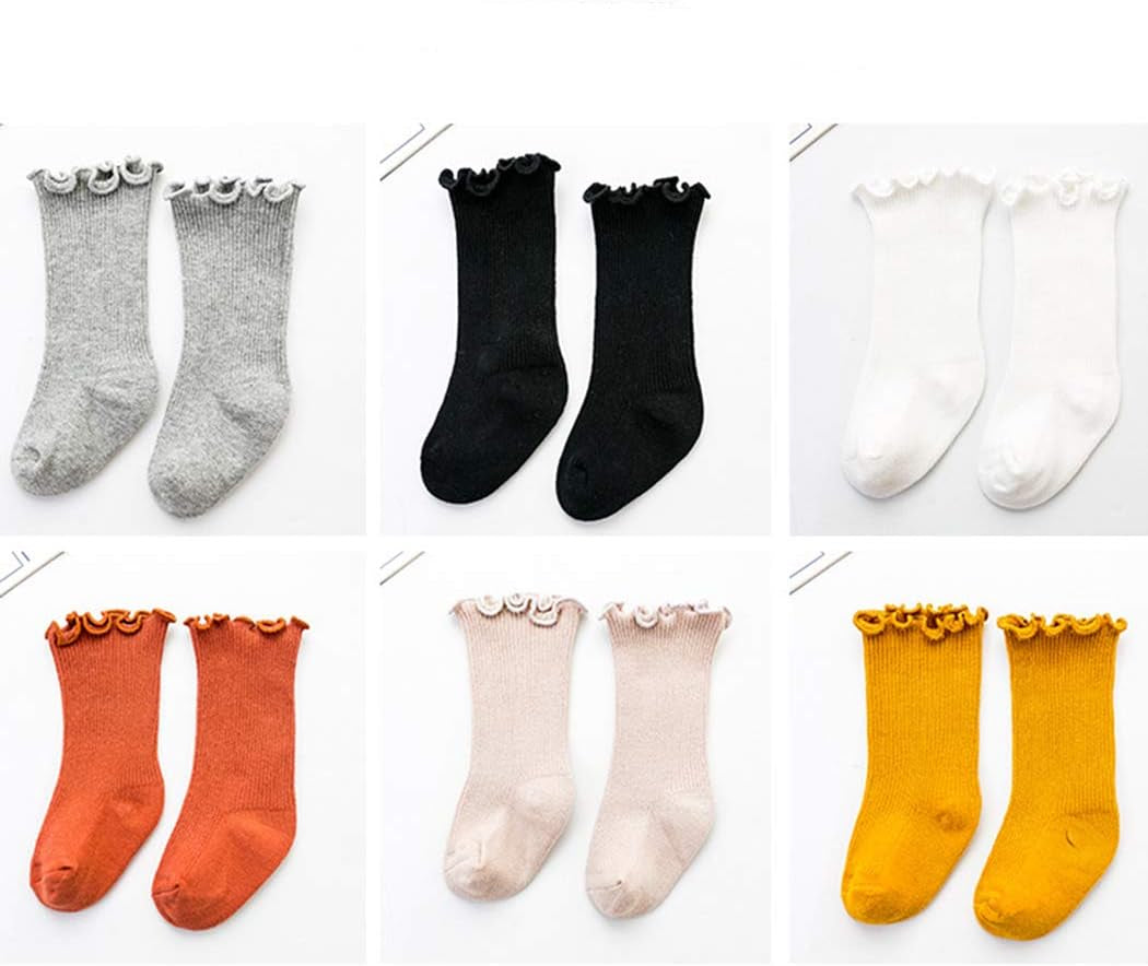 Baby Girls Boys Combed Cotton Socks Toddler Ankle Ruffles Sock Non-Slid for Newborn Infant Childrens