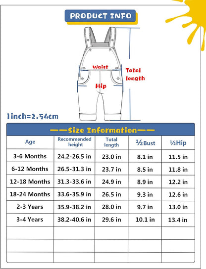 Baby Cotton 3D Cartoon Soft Knitted Jeans Overalls