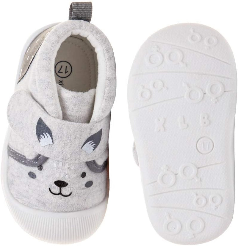 Baby Boys Girls Outdoor Cotton Breathable Sneakers Toddler Cartoon Rubber Soft Bottom Non-Slip First Walker Casual Shoes