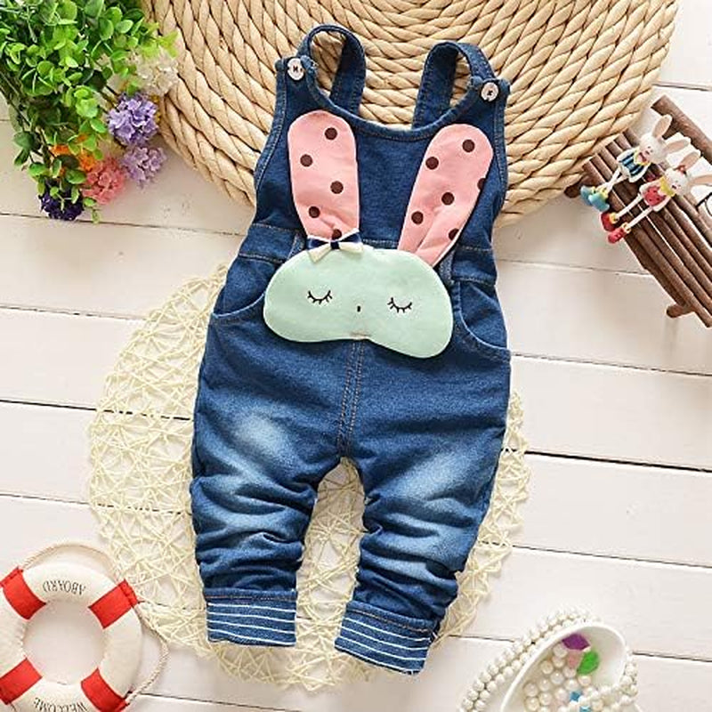 Baby Cotton 3D Cartoon Soft Knitted Jeans Overalls