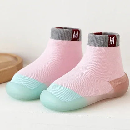 Baby Socks Shoes Infant Color Matching Cute Kids Boys Shoes Doll Soft Soled Child Floor Sneaker Bebe Toddler Girls First Walkers