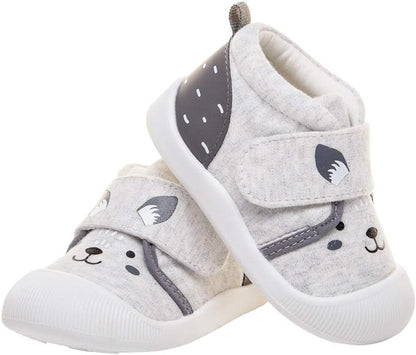 Baby Boys Girls Outdoor Cotton Breathable Sneakers Toddler Cartoon Rubber Soft Bottom Non-Slip First Walker Casual Shoes