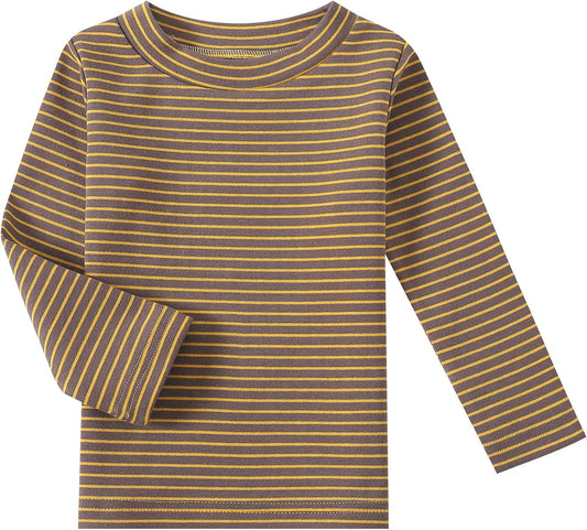 Baby Toddlers Long Sleeve Tee Little Kids Cotton Striped T-Shirt Crew Neck Tops